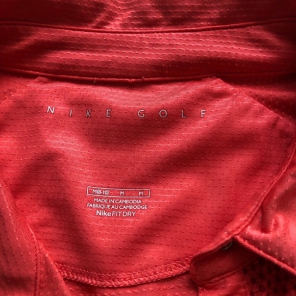 Nike Golf Red Polo Shirt Casual Comfort - Picture 7 of 7